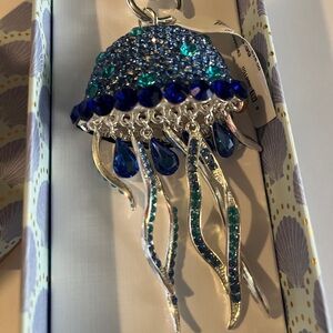 Piper K Sparkling Blue Jellyfish Purse/Backpack Charm